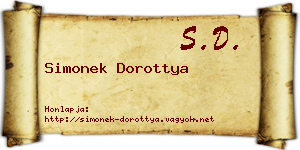 Simonek Dorottya névjegykártya